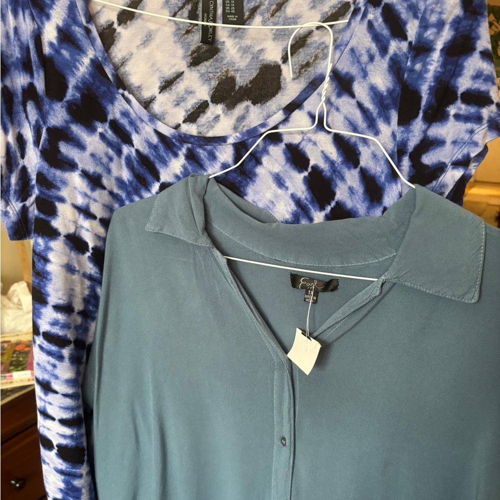 Women’s Blue Rayon Shirt & Loungewear Bundle Size XL - Picture 4 of 7